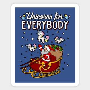 Unicorns For Everybody Christmas Sticker